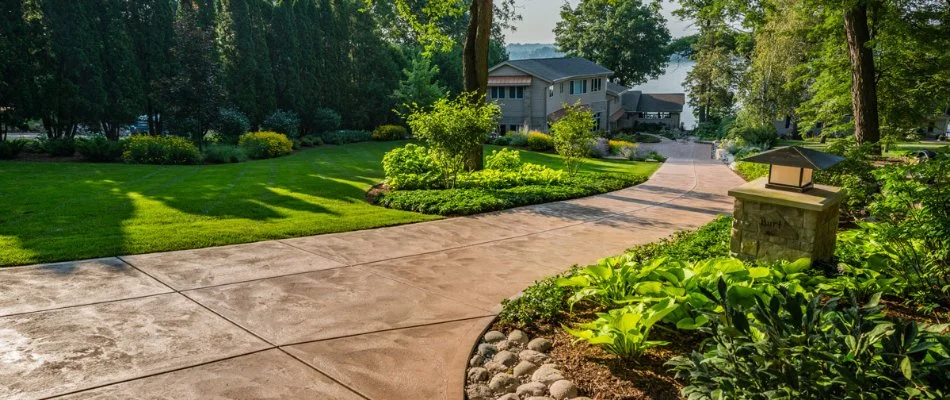 Landscape in Milwaukee, WI, with outdoor lighting.