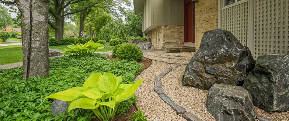 Landscape in Milwaukee, WI, with outdoor lighting.