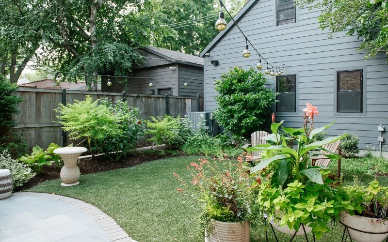 Backyard landscaping