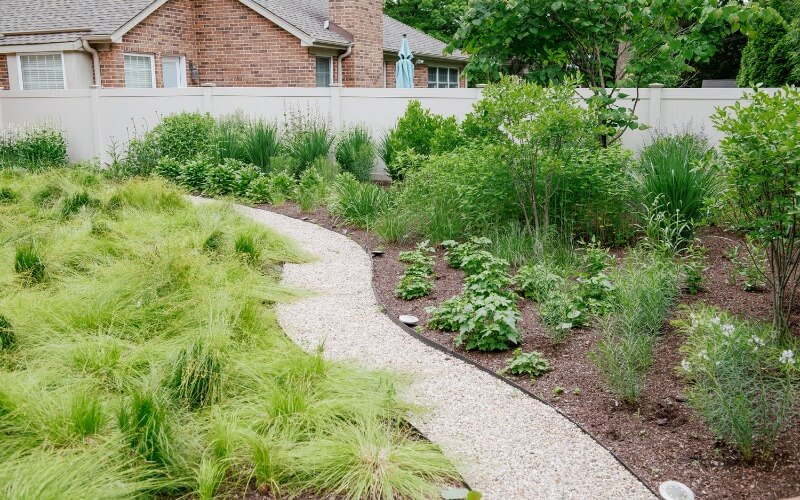 Modern sustainable landscape